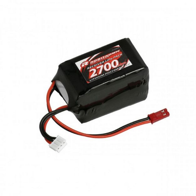 Immagine di BATTERIA RX LIPO 2S 7,4V 2700 MAH 2/3A BEC SQUARE