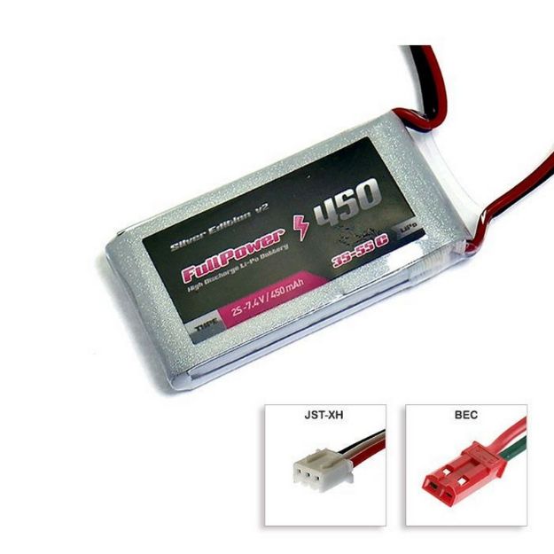 Immagine di BATTERIA 7,4V 450 MAH 35C BEC