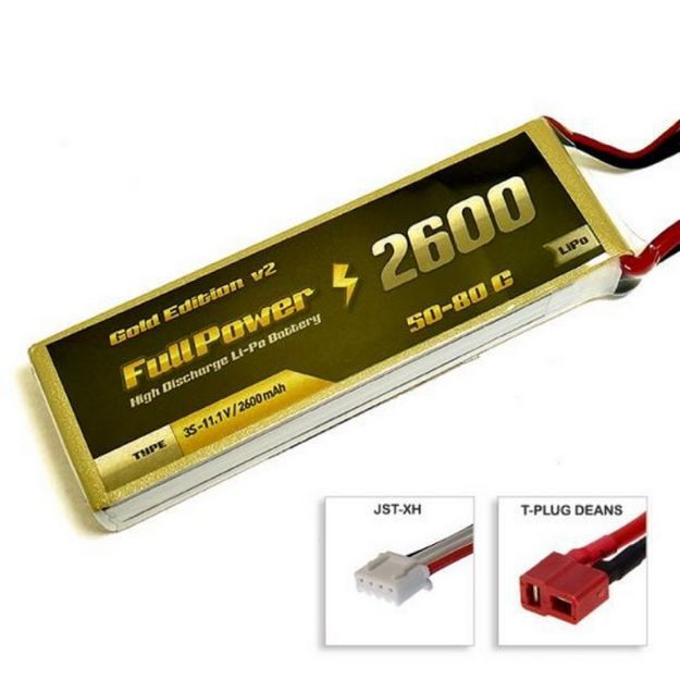 Immagine di BATTERIA  11,1V 2600 MAH 50C V2 DEANS