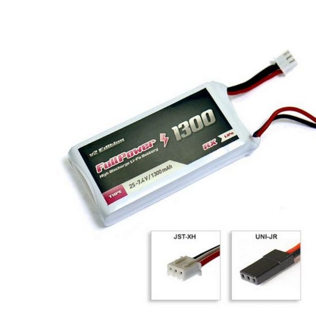 Immagine di BATTERIA 7,4V 1300MAH RX 35C JR