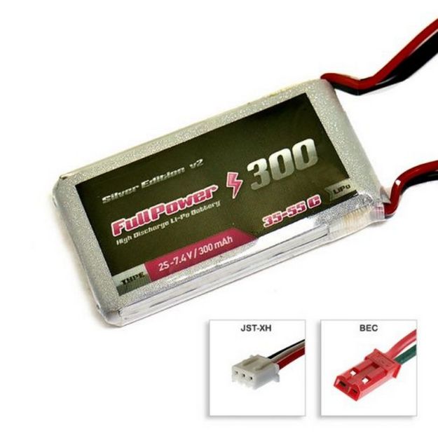 Immagine di BATTERIA 7,4V 300 MAH 35C BEC