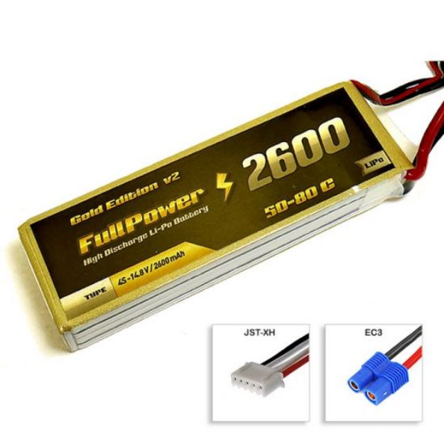 Immagine di BATTERIA 14,8V 2600 MAH 50C EC3