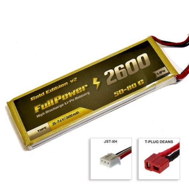 Immagine di BATTERIA 7,4V 2600 MAH 50C DEANS