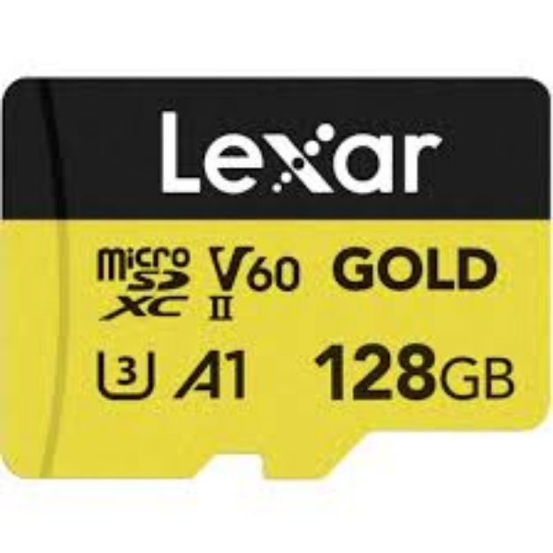 Immagine di SCHEDA LEXAR 128GB V60 U3 A1 GOLD