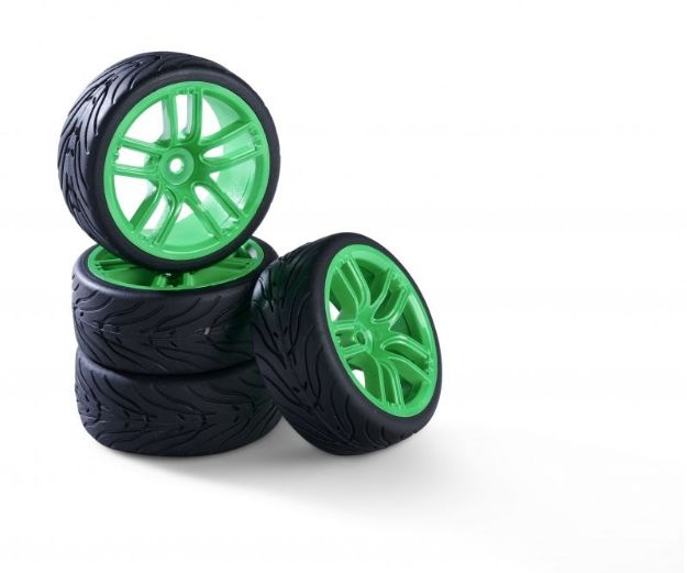 Immagine di GOMME TOURING 1/10 CERCHIO VERDE