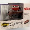 Immagine di H0 VW AUTOBUS T1 MARKLIN SCALA 1/87 RADIOCOMANDATO SU VAGONE A BORDO BASSO