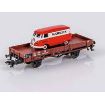 Immagine di H0 VW AUTOBUS T1 MARKLIN SCALA 1/87 RADIOCOMANDATO SU VAGONE A BORDO BASSO